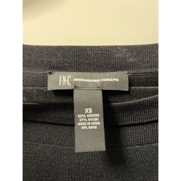 INC International Concepts Womens Sweater Size XS Black Knitted Pullover Blouse - Picture 3 of 5